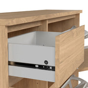 Naia Shoe Cabinet with 2 Flip Down Doors 1 Door and 1 Drawer in Jackson Hickory Oak 