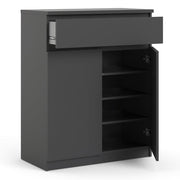 Naia Sideboard - 1 Drawer 2 Doors in Black Matt 