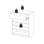 Naia Sideboard - 1 Drawer 2 Doors in Black Matt 