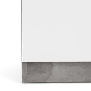 Naia Sideboard 1 Drawer 2 Doors in Concrete and White High Gloss 