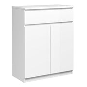 Naia Sideboard 1 Drawer 2 Doors in White High Gloss 