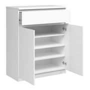 Naia Sideboard 1 Drawer 2 Doors in White High Gloss 