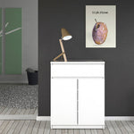 Naia Sideboard 1 Drawer 2 Doors in White High Gloss 