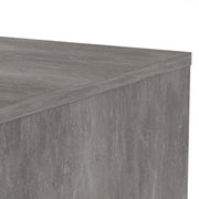 Naia Sideboard 4 Drawers 2 Doors in Concrete and White High Gloss 