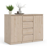 Naia Sideboard  4 Drawers 2 Doors in Jackson Hickory Oak 