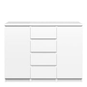Naia Sideboard - 4 Drawers 2 Doors in White High Gloss 