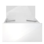 Naia Single Bed 3ft (90 x 190) in White High Gloss 