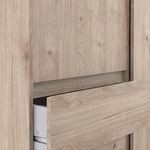 Naia Wardrobe with 1 Sliding Door 1 Door 3 Drawers in Jackson Hickory Oak 