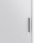 Naia Wardrobe with 1 Sliding Door 1 Door 3 Drawers in White High Gloss 