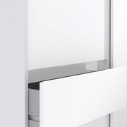 Naia Wardrobe with 1 Sliding Door 1 Door 3 Drawers in White High Gloss 
