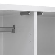 Naia Wardrobe with 2 Doors 1 Drawer in White High Gloss 