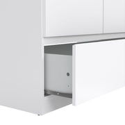 Naia Wardrobe with 2 Doors 1 Drawer in White High Gloss 