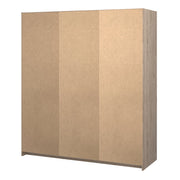 Naia Wardrobe with 2 Sliding Doors 1 Door 3 Drawers in Jackson Hickory Oak 