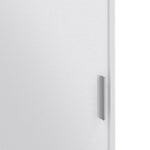 Naia Wardrobe with 2 Sliding Doors 1 Door 3 Drawers in White High Gloss 