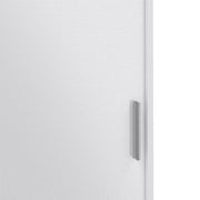 Naia Wardrobe with 2 Sliding Doors 1 Door 3 Drawers in White High Gloss 