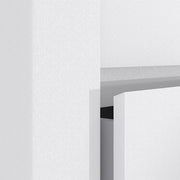 Naia Wardrobe with 2 Sliding Doors 1 Door 3 Drawers in White High Gloss 