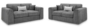 Naples Grey Fabric 3+2 Seater Sofa Set