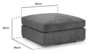 Naples Grey Fabric Footstool