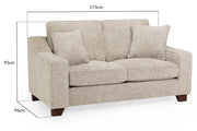 Nebraska Beige Fabric 2 Seater Sofa