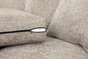 Nebraska Beige Fabric 3 Seater Sofa