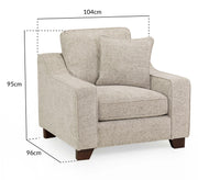 Nebraska Beige Fabric Armchair