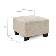 Nebraska Beige Fabric Footstool
