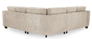 Nebraska Beige Fabric Large Corner Sofa Suite