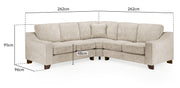 Nebraska Beige Fabric Large Corner Sofa Suite