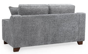 Nebraska Slate Grey Fabric 2 Seater Sofa