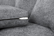 Nebraska Slate Grey Fabric 2 Seater Sofa