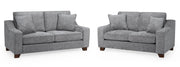 Nebraska Slate Grey Fabric 3+2 Seater Sofa Set