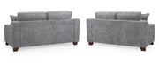 Nebraska Slate Grey Fabric 3+2 Seater Sofa Set