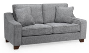 Nebraska Slate Grey Fabric 3 Seater Sofa