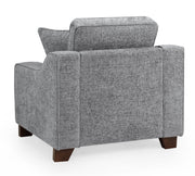 Nebraska Slate Grey Fabric Armchair