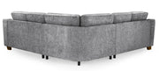 Nebraska Slate Grey Fabric Large Corner Sofa Suite