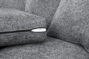 Nebraska Slate Grey Fabric Large Corner Sofa Suite