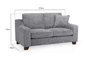 Nebraska Sofa Slate 2 Seater 