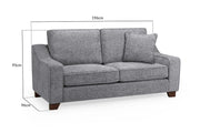 Nebraska Sofa Slate 3 Seater 
