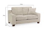 Nebraska Sofa Stone 2 Seater 