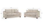 Nebraska Sofa Stone 3+2 Set 