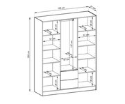 Nelly Hinged Door Wardrobe 155cm 