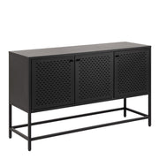Newcastle 3 Door Raised Sideboard in Matt Black 