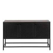Newcastle 3 Door Raised Sideboard in Matt Black 