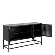 Newcastle 3 Door Raised Sideboard in Matt Black 
