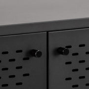 Newcastle 3 Door Raised Sideboard in Matt Black 