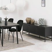 Newcastle 3 Door Sideboard in Matt Black 