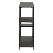 Newcastle Asymmetrical Bookcase with 3 Shelves in Matt Black 