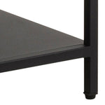 Newcastle Asymmetrical Bookcase with 3 Shelves in Matt Black 
