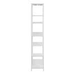 Newcastle Asymmetrical Bookcase with 6 Shelves in White 