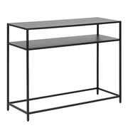 Newcastle Console Table with Open Shelf in Matt Black 